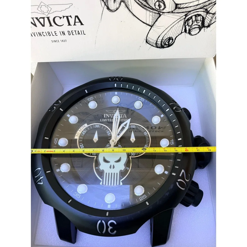 Invicta Marvel Punisher Limited Edition Venom Wall Clock Model 34794 Works NWOB